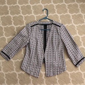 Octavia Aztec Black, White, Coral Blazer, size S